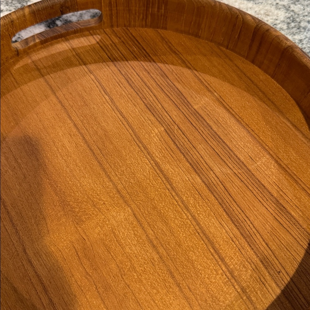 Brown Teak Wooden Serving Tray - Picture 5 of 8